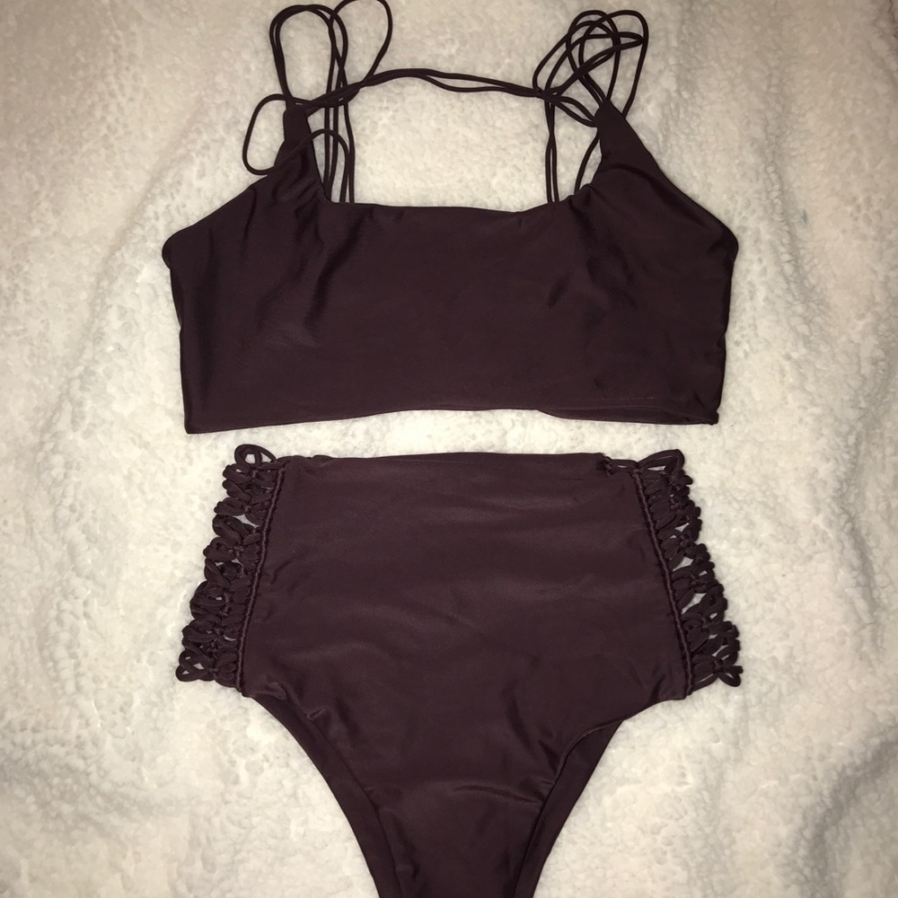 Plum/maroon color Mikoh 2 piece set